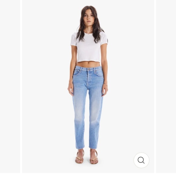 MOTHER THE SCRAPPER ANKLE IN CAMERA OBSCURA HI RISE BUTTON FLY STRETCH DENIM - Picture 1 of 12